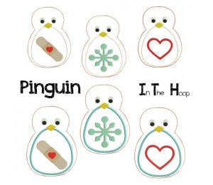 Stickdatei - ITH Pinguin